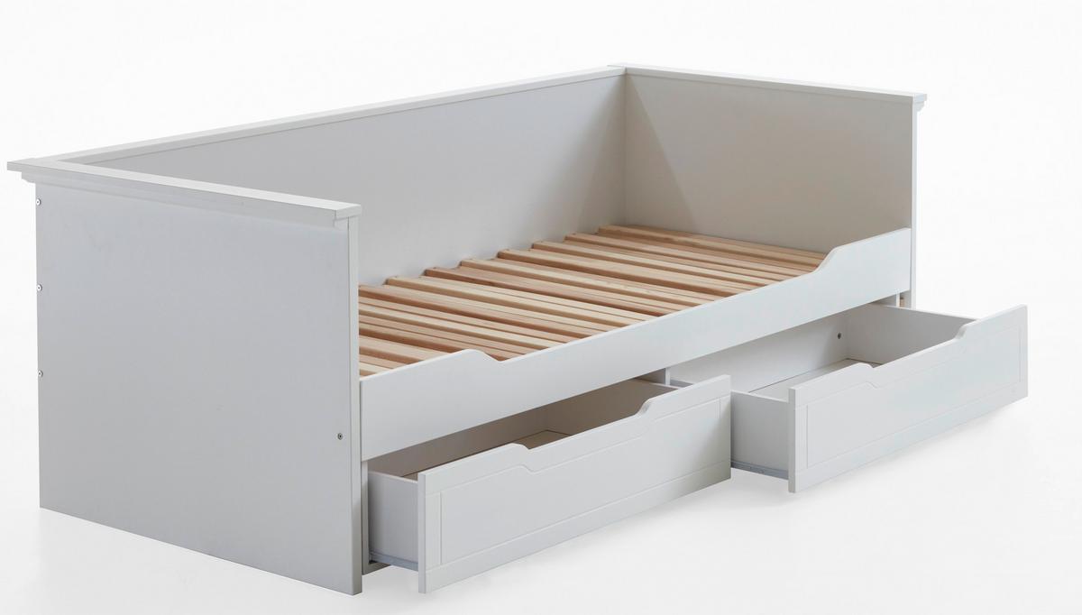 Posteľ 90-180x200cm - farba buka/biela, Modern, drevo/kompozitné drevo (90/200cm) - MID.YOU