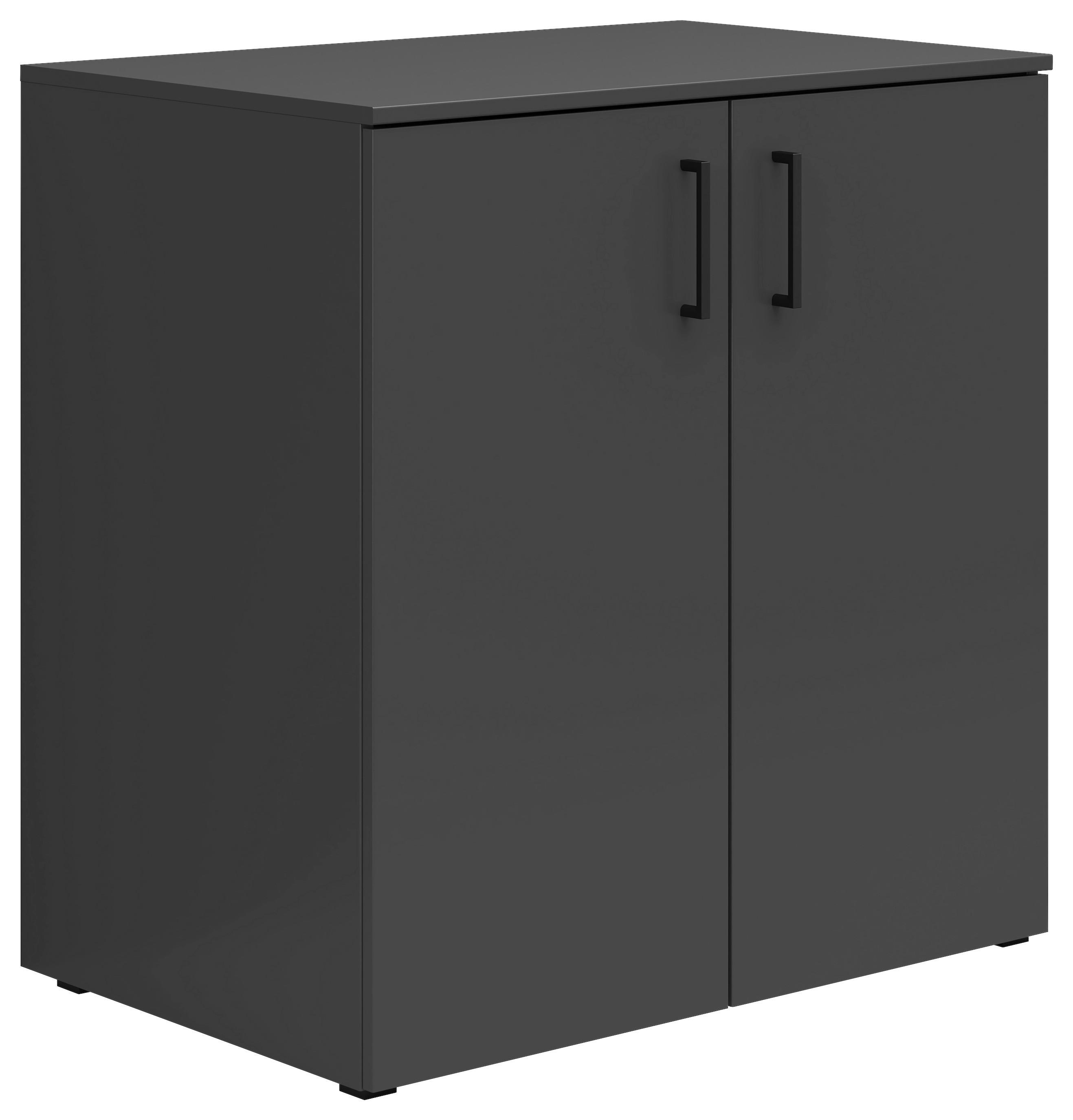 Komoda MULTISTAURAUM š: 80 cm - čierna/grafitová, Modern, kompozitné drevo/plast (80/83/52cm)