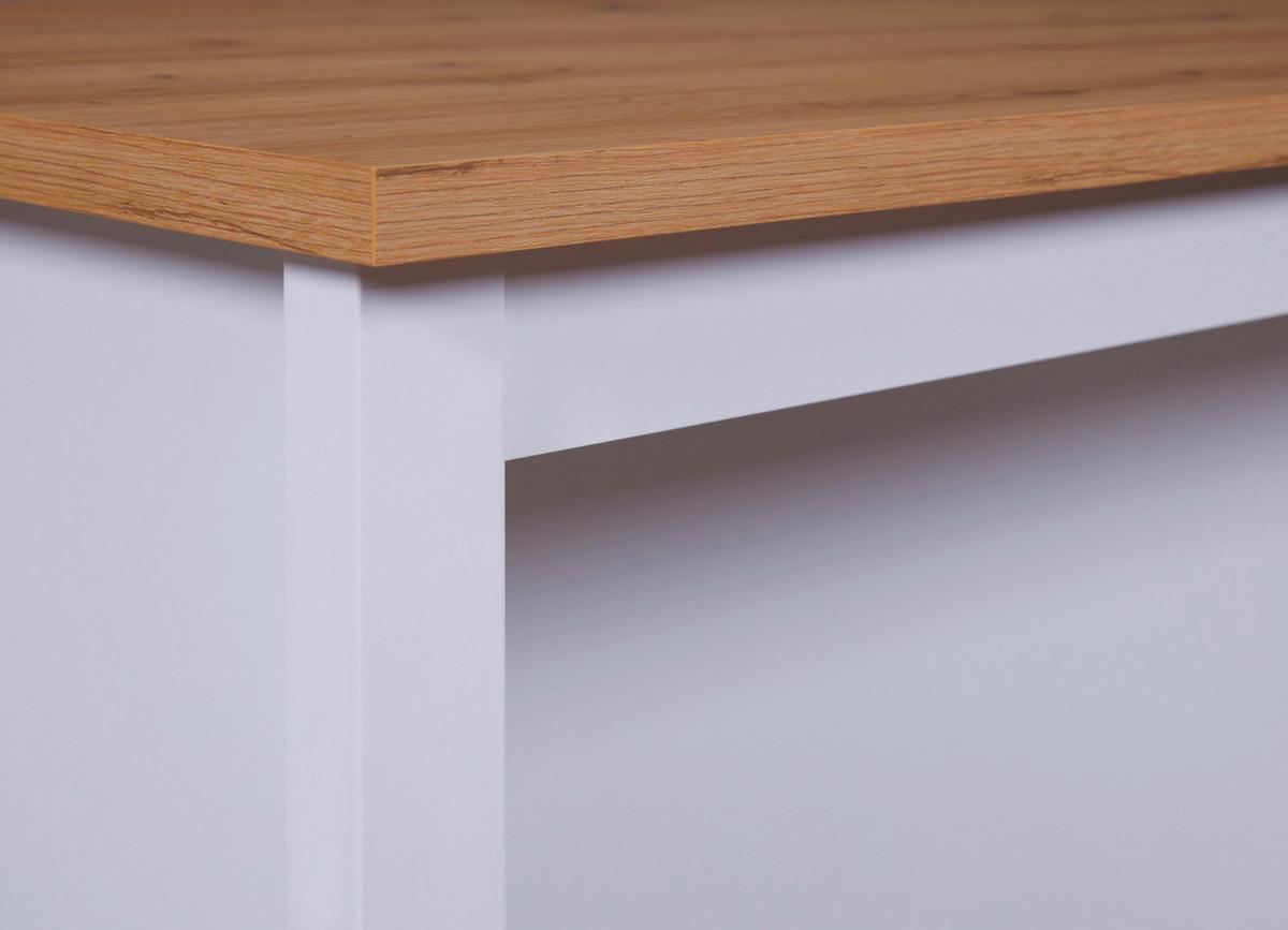 Spodní kuchyňská skříňka SAN SAN - bílá/dub artisan, Romantický / Rustikální, kompozitní dřevo (124/91,5/75cm) - Mömax