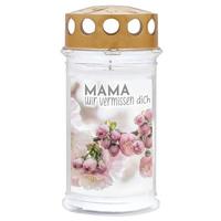 Grabkerze 5 Tage Grabkerze Mama - Goldfarben/Weiß, Basics, Naturmaterialien/Kunststoff (7.7/18/7.7cm)