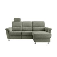 Ecksofa mit Stauraum Parole Grün Chenille - Chromfarben/Grün, MODERN, Textil (231/165cm) - Livetastic
