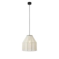 Pendelleuchte Aiko Pendant 1l Beige/black - Beige, Design, Textil (37/37cm) - Markslöjd