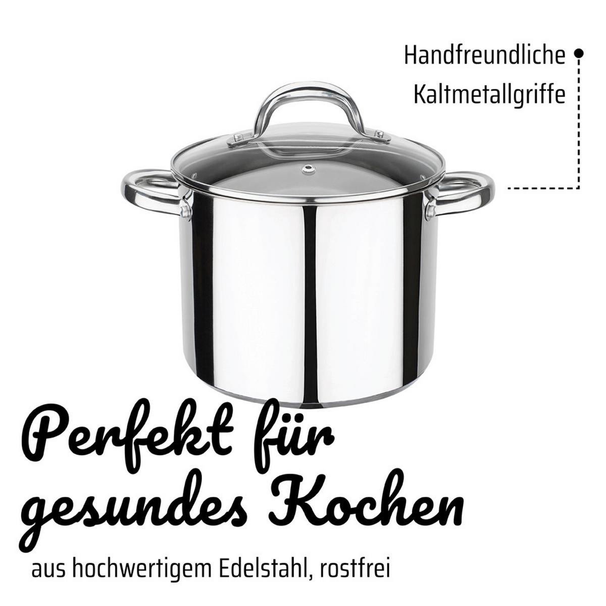 Gsw Gemüsetopf Montreal Edelstahlfarben, D:20cm - Edelstahlfarben, Basics, Metall (20cm) - GSW