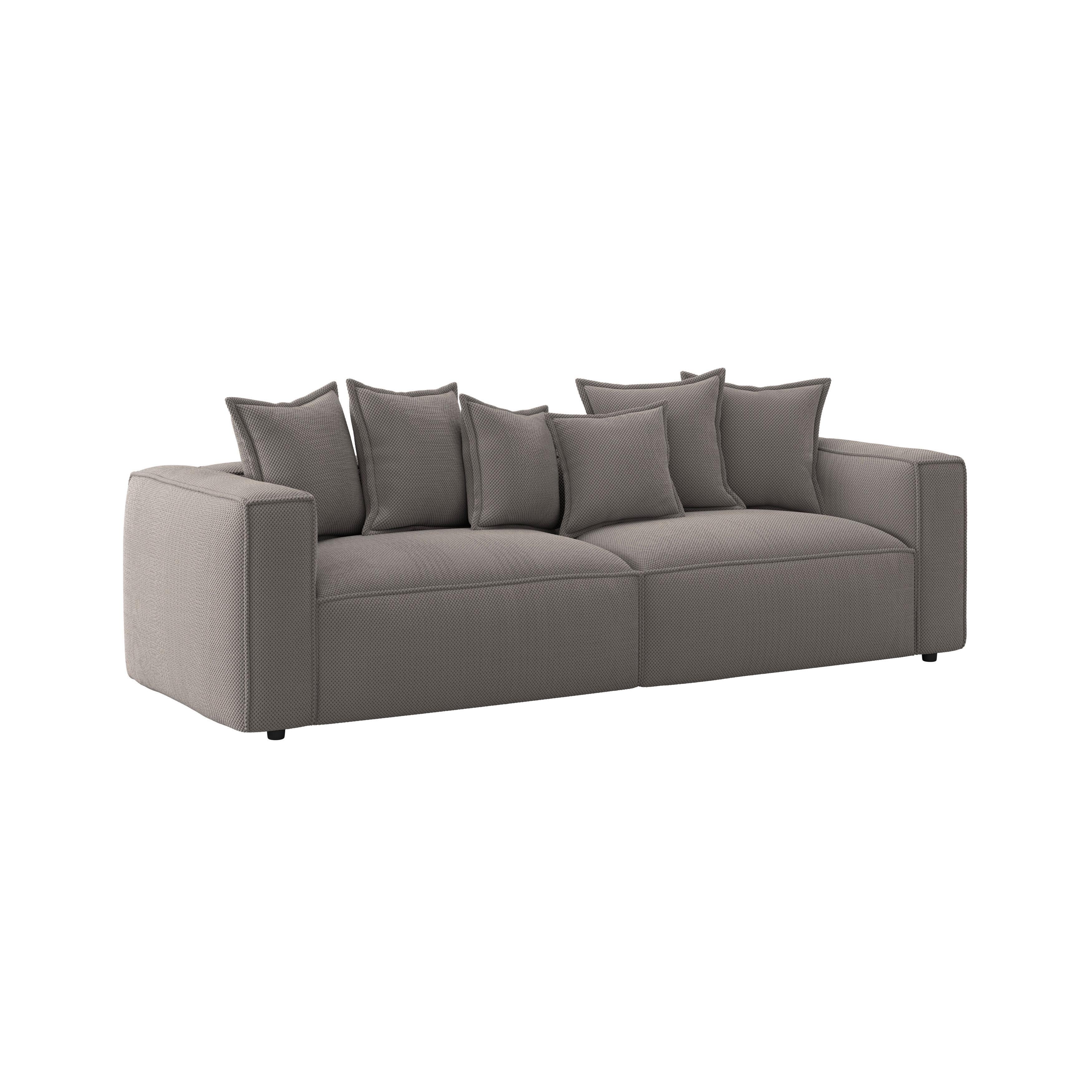 POHOVKA BIG SOFA COWBOY - šedá, Moderní, textil (280/72/109cm)