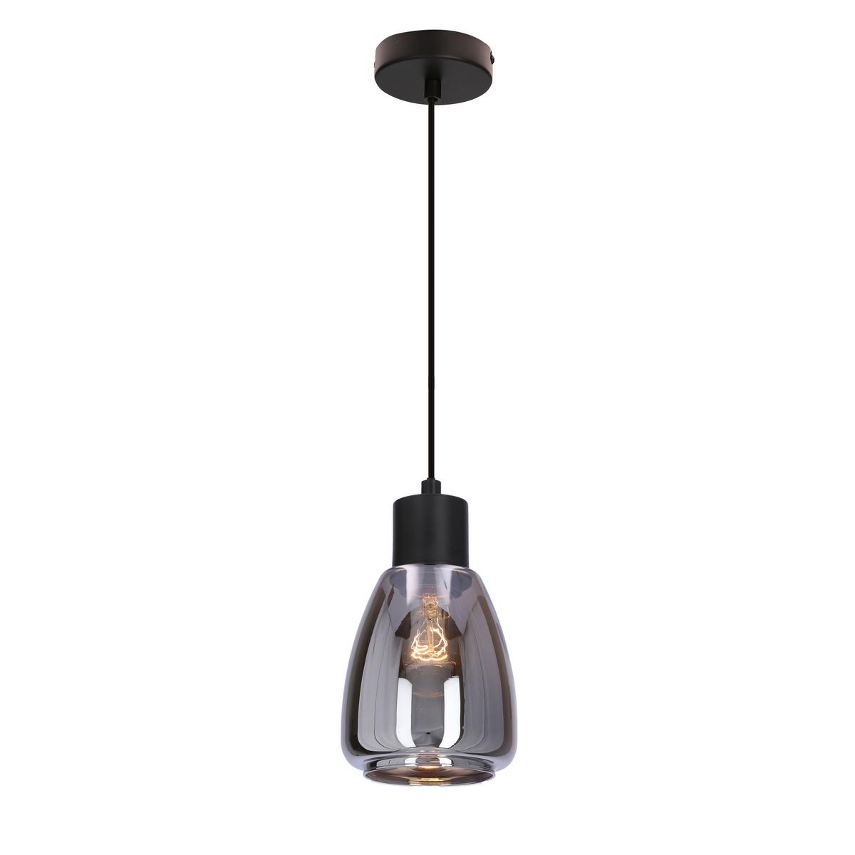Pendelleuchte 31-35080 Moldo - Schwarz, KONVENTIONELL, Glas/Metall (12/12/120cm)