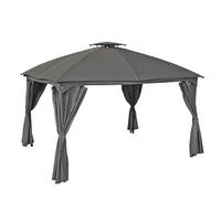 Pavillon Kama - Anthrazit/Schwarz, Basics, Kunststoff/Metall (360/270/300cm) - Gardenson