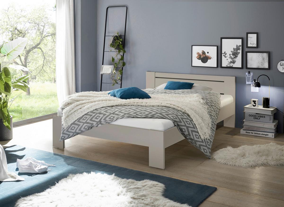 Bett Cannes 140 Kashmir Dekor 140x200 - Kaschmir, KONVENTIONELL, Holzwerkstoff (140/200cm) - Ondega