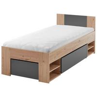 Ágykeret Azurro 90/200 Cm - Artisan tölgy/antracit, Modern, faalapú anyag (90/200cm)