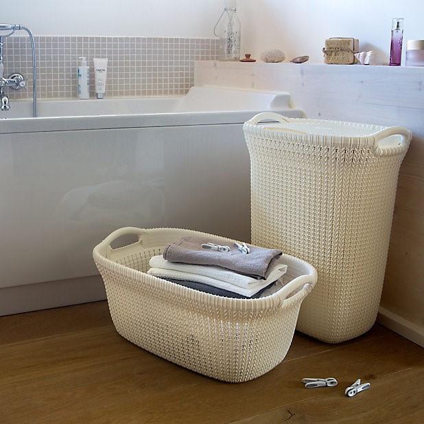 Kôš Na Prádlo Hamper 40 L - tmavě zelená, Moderní, plast (44/60/35cm)
