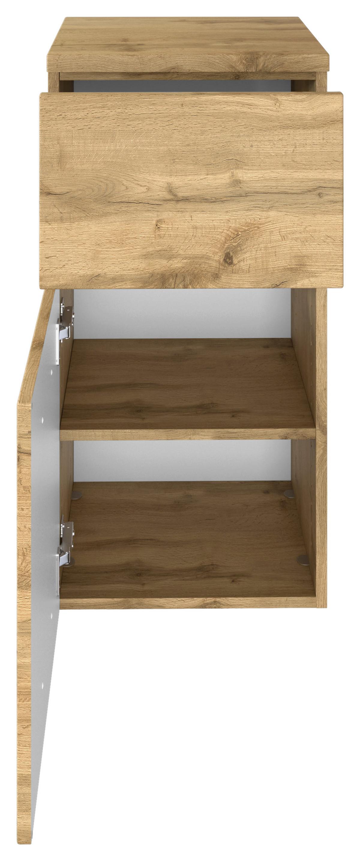 Unterschrank Pienza B: 40 cm Eiche Wotan Dekor - Silberfarben/Eiche Wotan, MODERN, Holzwerkstoff (40/81,5/35cm) - Held