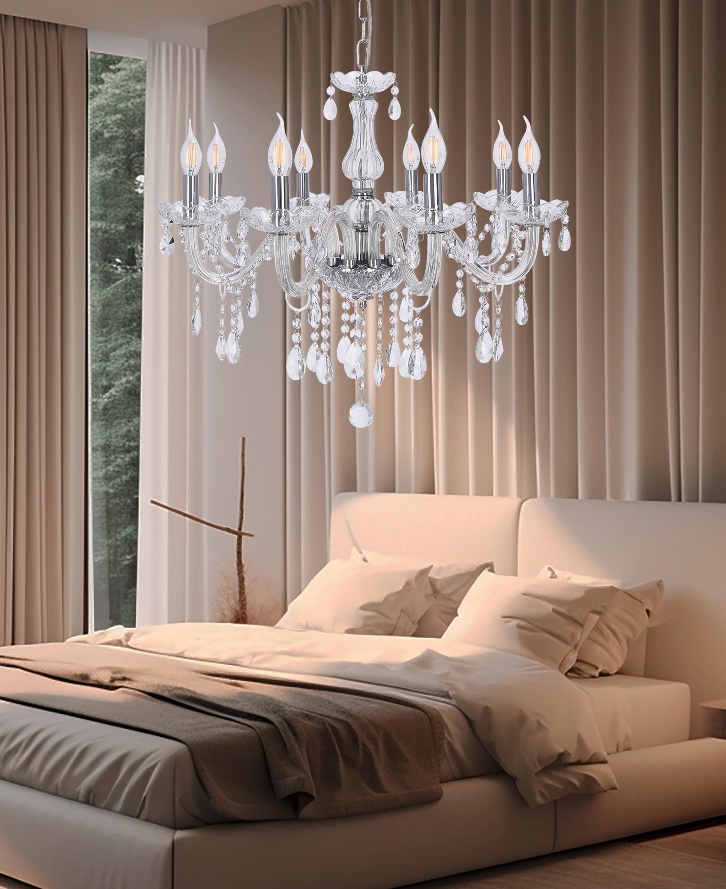 Kronleuchter 38-30337 Cristallo - Transparent, KONVENTIONELL, Metall (67cm)