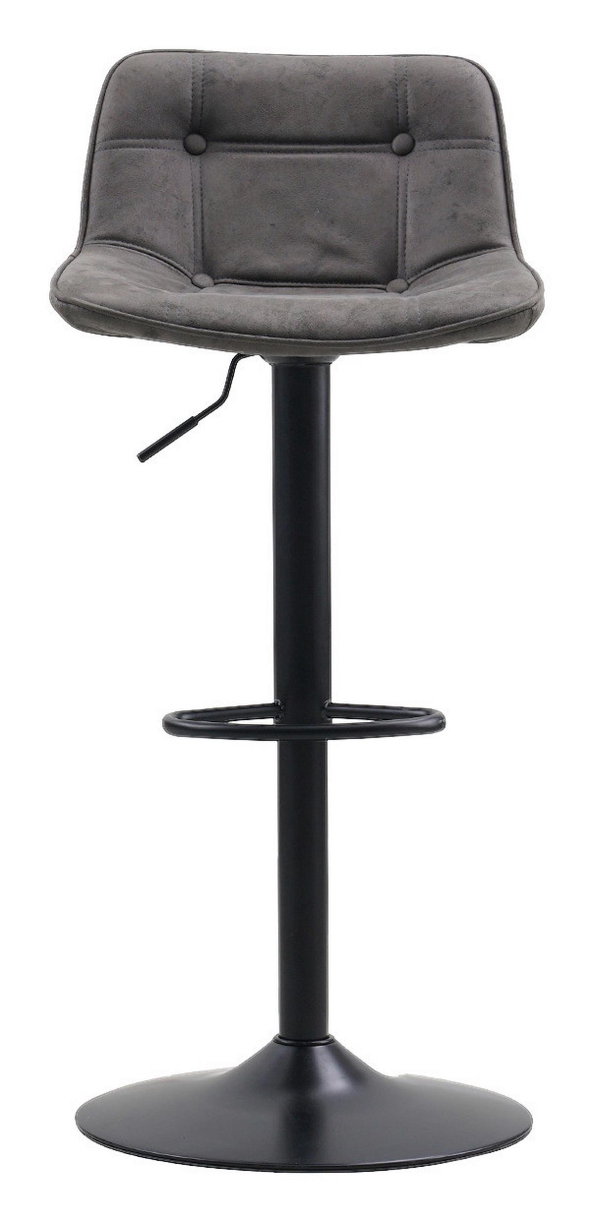 Barhocker-Set Ezra - Anthrazit/Schwarz, LIFESTYLE, Textil/Metall (49/87/43cm) - MID.YOU