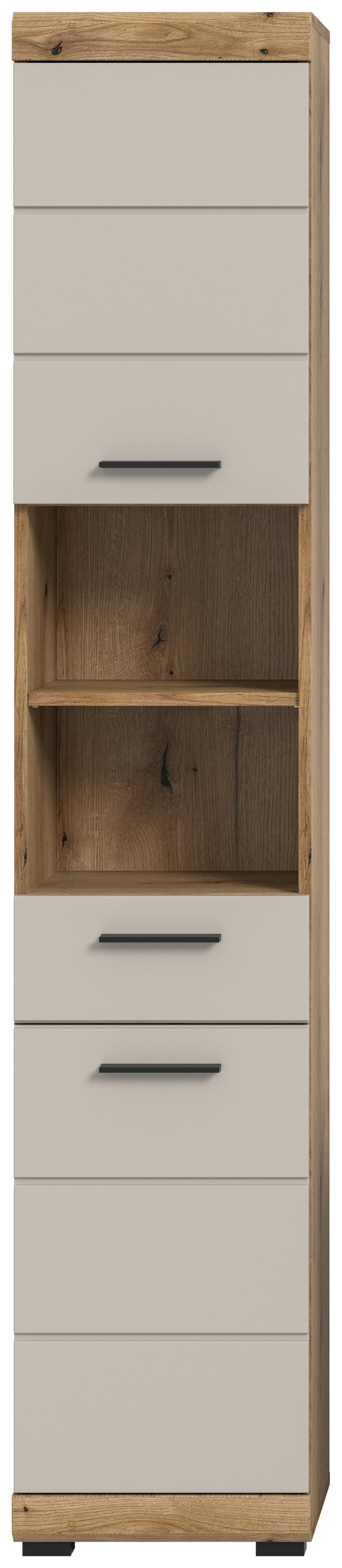 Hochschrank Scout Kaschmir/Naturfarben B: 37 cm - Kaschmir/Schwarz, MODERN, Holzwerkstoff (37/191/31cm) - MID.YOU