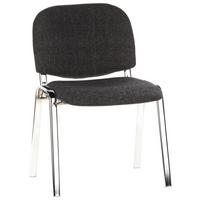 Besucherstuhl Xt 600 Stapelbar Anthrazit/chromfarben - Chromfarben/Anthrazit, Basics, Textil/Metall (58/84/41cm) - MID.YOU