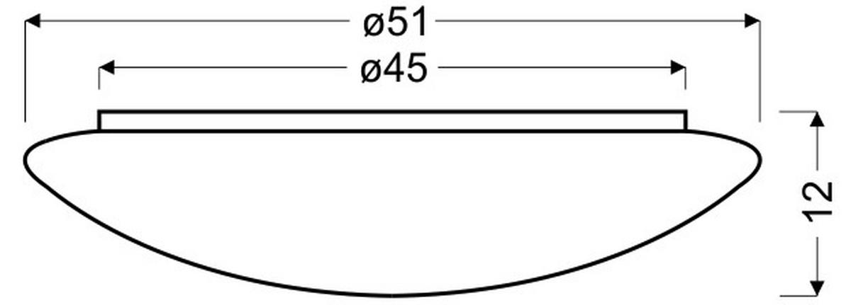 Led-deckenleuchte 14-64554 - Weiß, Basics, Metall (51/51/12cm)
