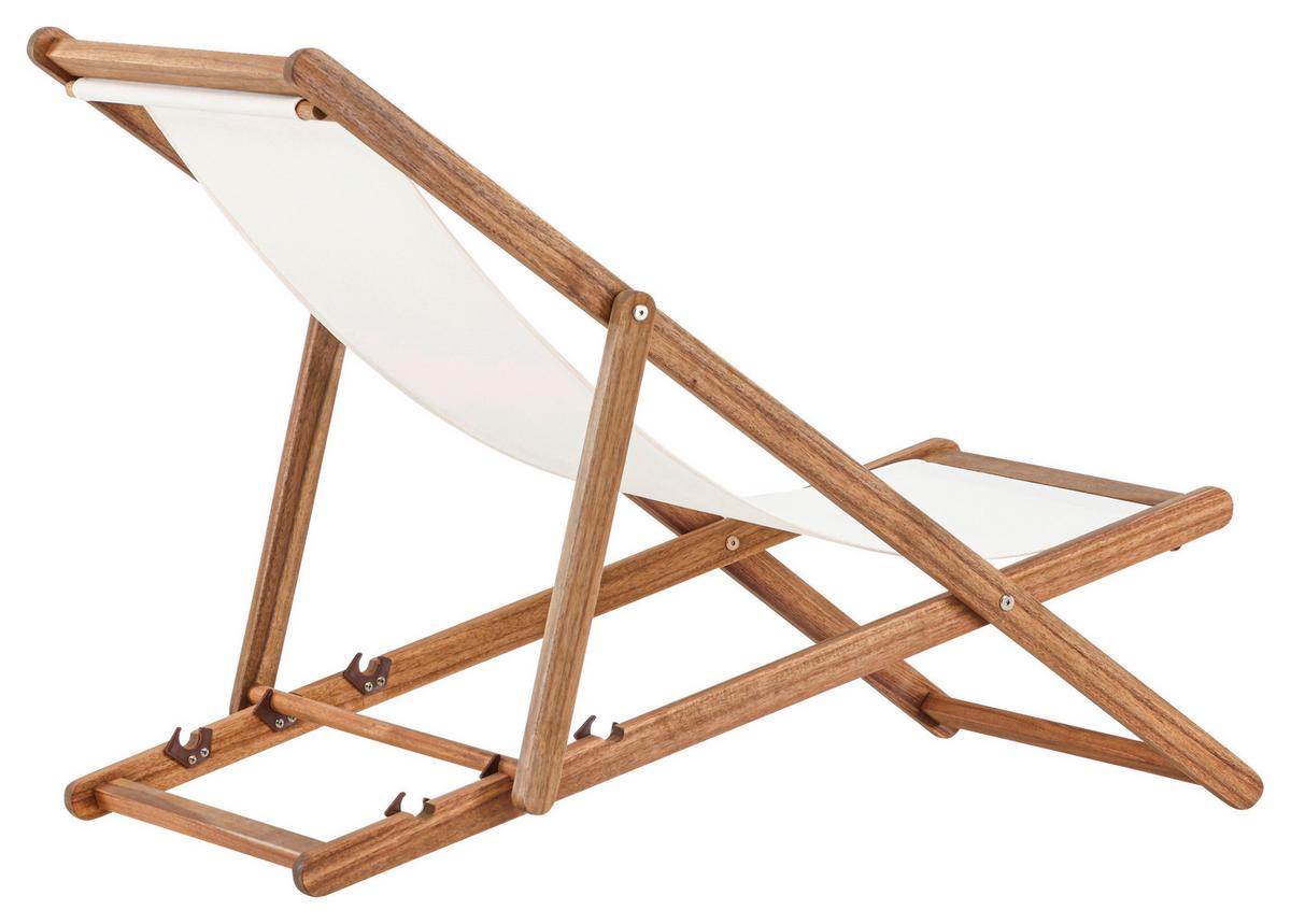 Strandsessel Peachy - Beige/Naturfarben, KONVENTIONELL, Holz/Textil (57/80/105cm) - Gardenson