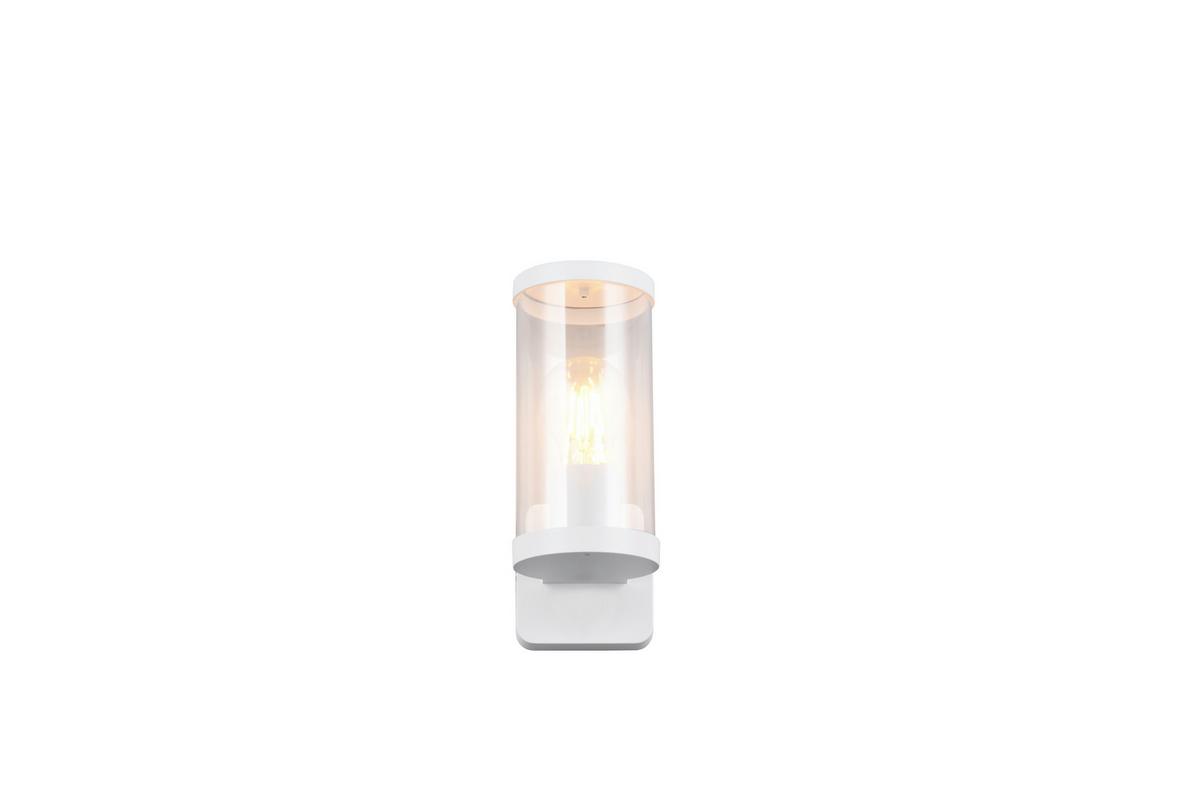 AUßENWANDLEUCHTE R21596131 - Transparent/Weiß, Design, Kunststoff/Metall (9.5/23cm)