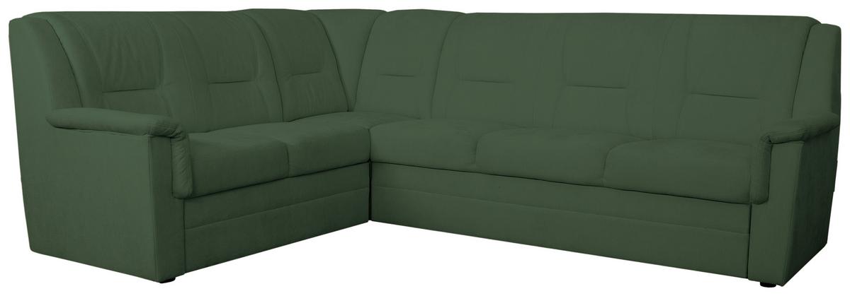 ECKSCHLAFSOFA Rafael, Dunkelgrün 279x224cm - Dunkelgrün/Beige, Trend, Textil (279/224cm)