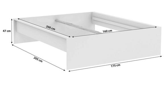 Unit Elements Bettrahmen 160x200 cm Anthrazit - Anthrazit, KONVENTIONELL, Holzwerkstoff (205/175/47cm) - Ondega