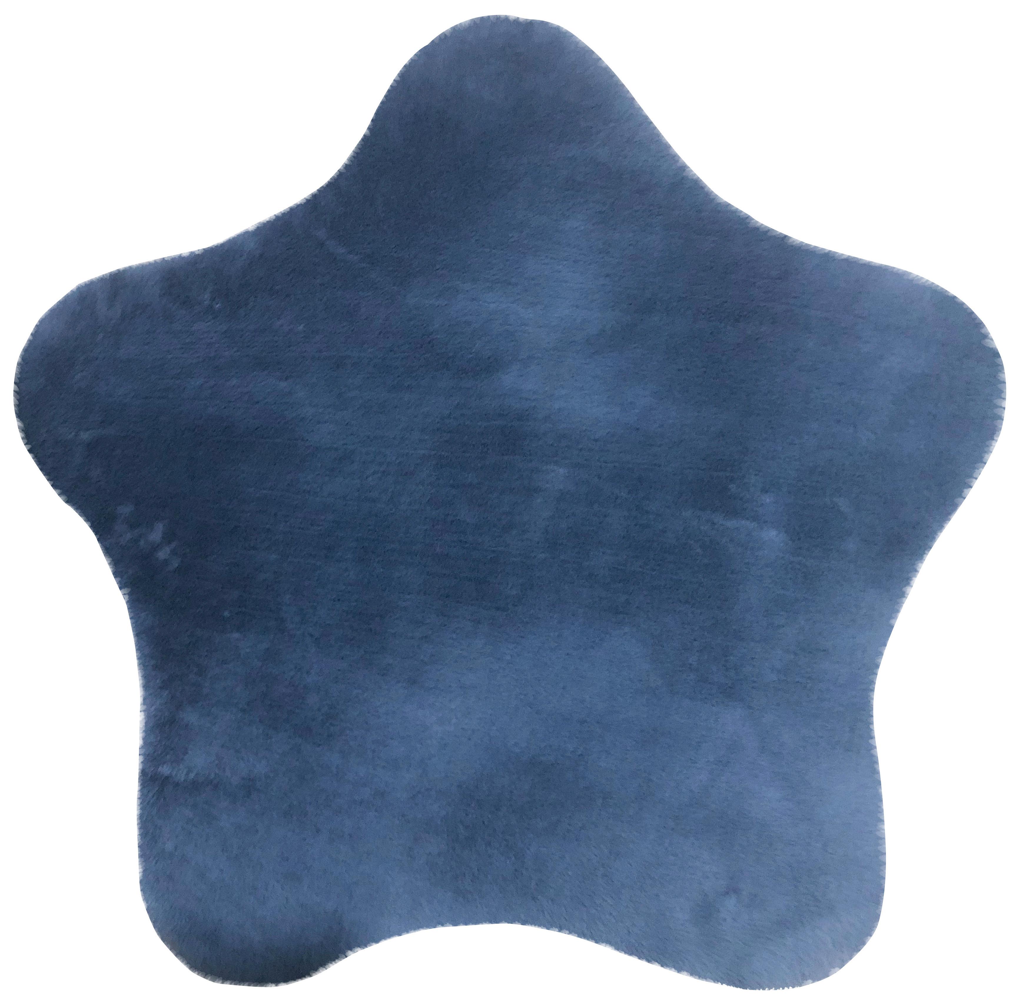 Fellteppich Jeniffer Blau 80x80 cm, Blumenform
