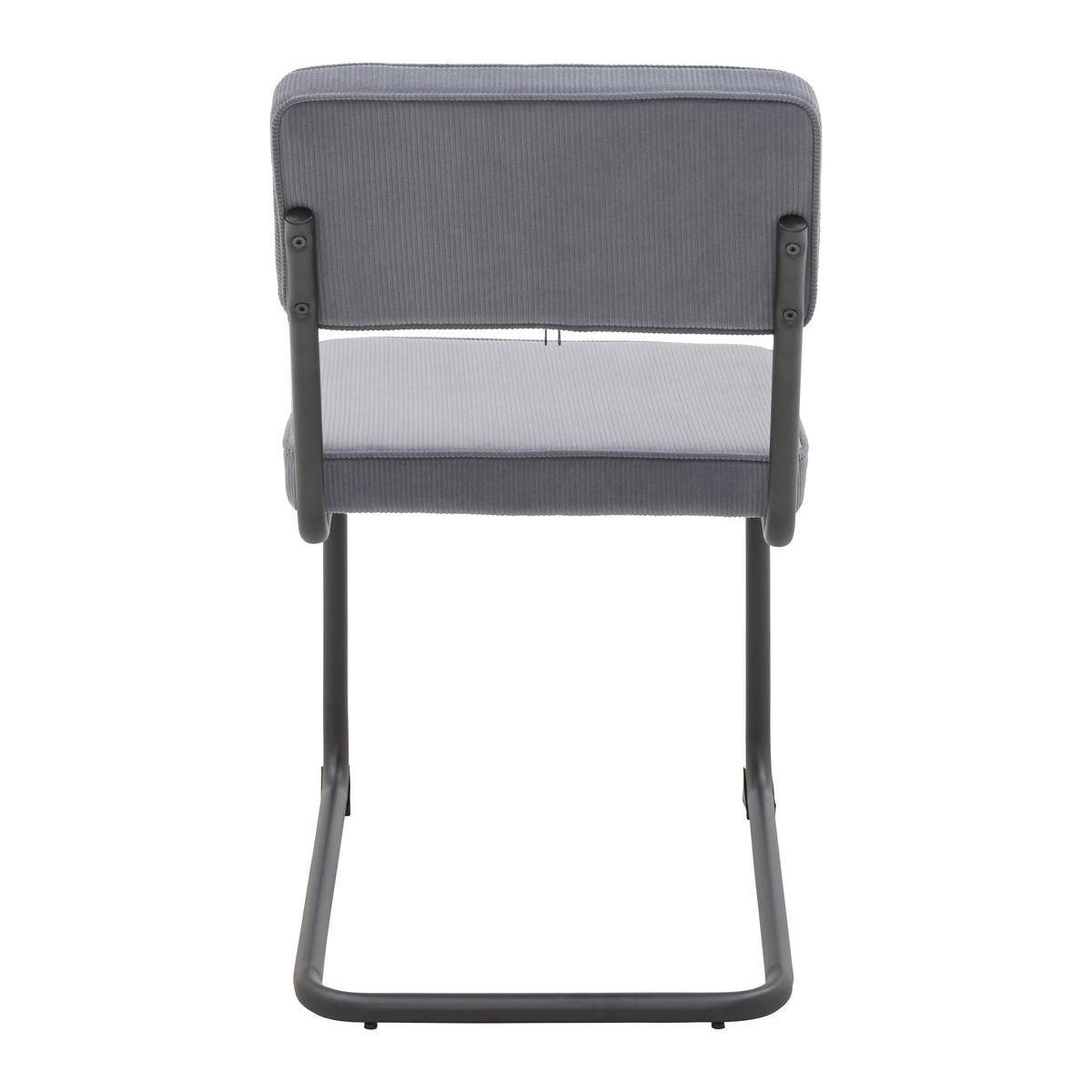 Jedálenská stolička ROSSI sivá - čierna/sivá, Modern, kov/drevo (45,5/85,5/58cm) - Bessagi Home