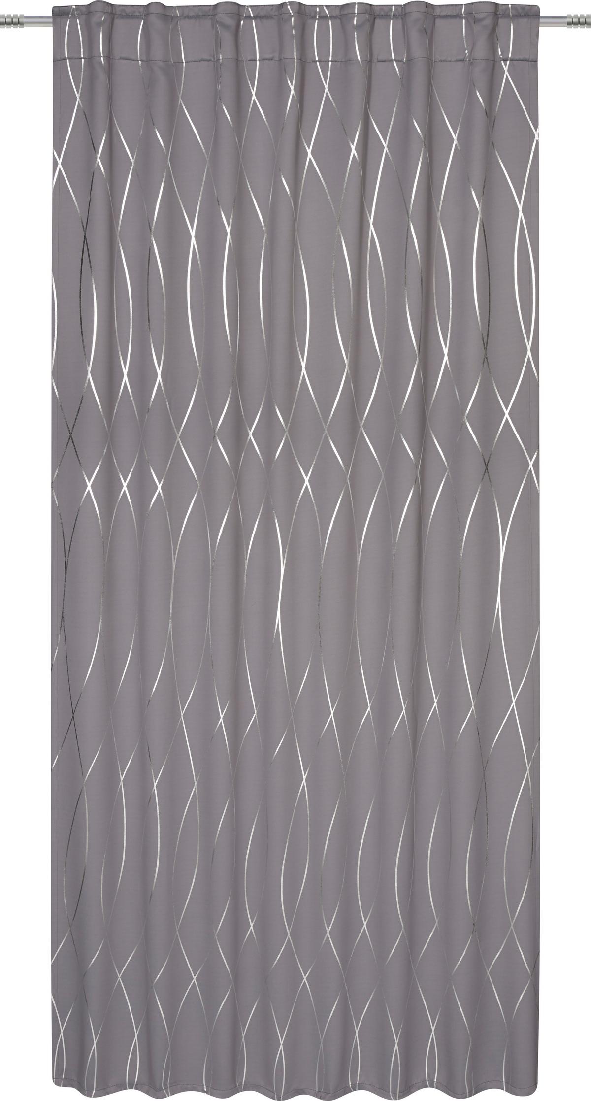 ZATEMŇOVACÍ ZÁVES Glamour, 140/245 cm - antracitová/strieborná, Lifestyle, textil (140/245cm) - Modern Living