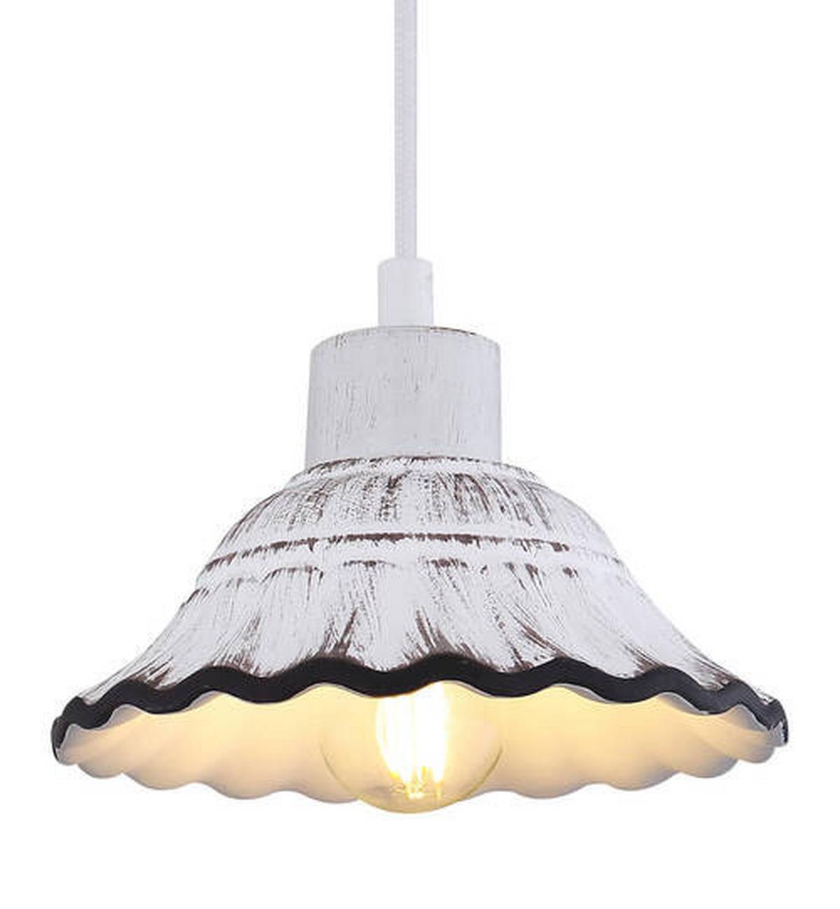 Wandleuchte Jowita 1-Flammig Im Landhausstil - Schwarz/Weiß, Basics, Holz/Keramik (17/26/32cm) - Globo