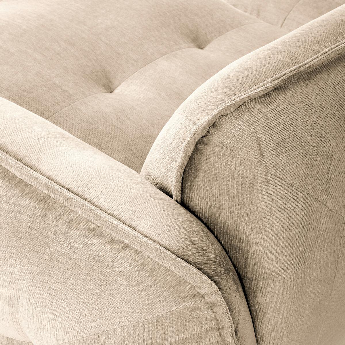 Ecksofa Fluffy, Creme S: 269x184 Cm - Creme/Schwarz, MODERN, Textil (269/184cm) - Trendmanufaktur