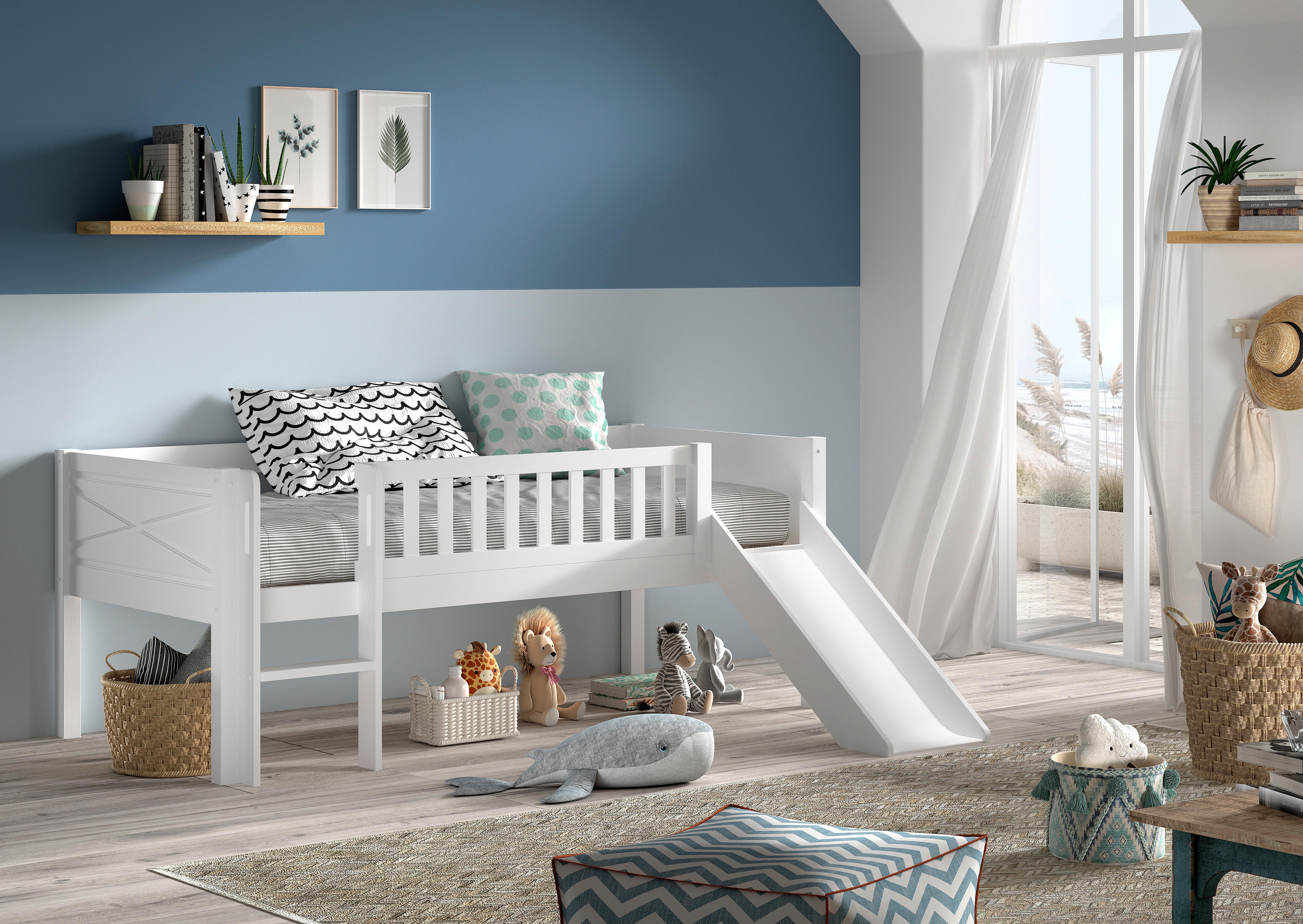 SPIELBETT Scott Weiß 90x200cm - Weiß, MODERN, Holz/Holzwerkstoff (90/200cm) - Vipack