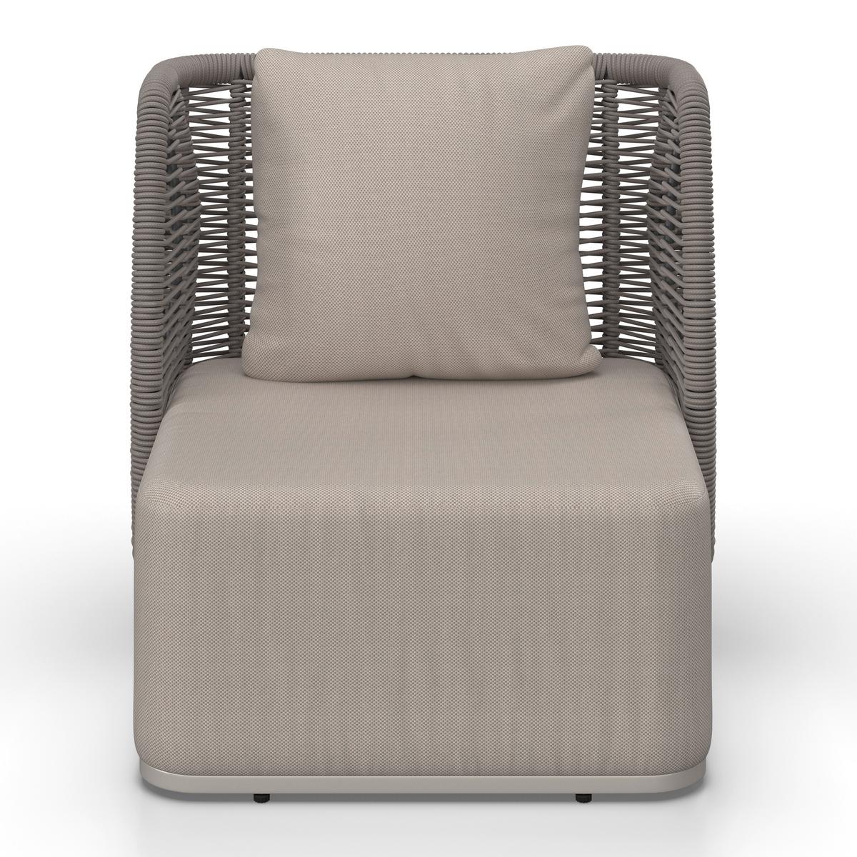 TERASOVÁ SEDACÍ SOUPRAVA MARINO - světle šedá/tmavě šedá, Moderní, kov/textil (153/81/76cm) - Bessagi Garden