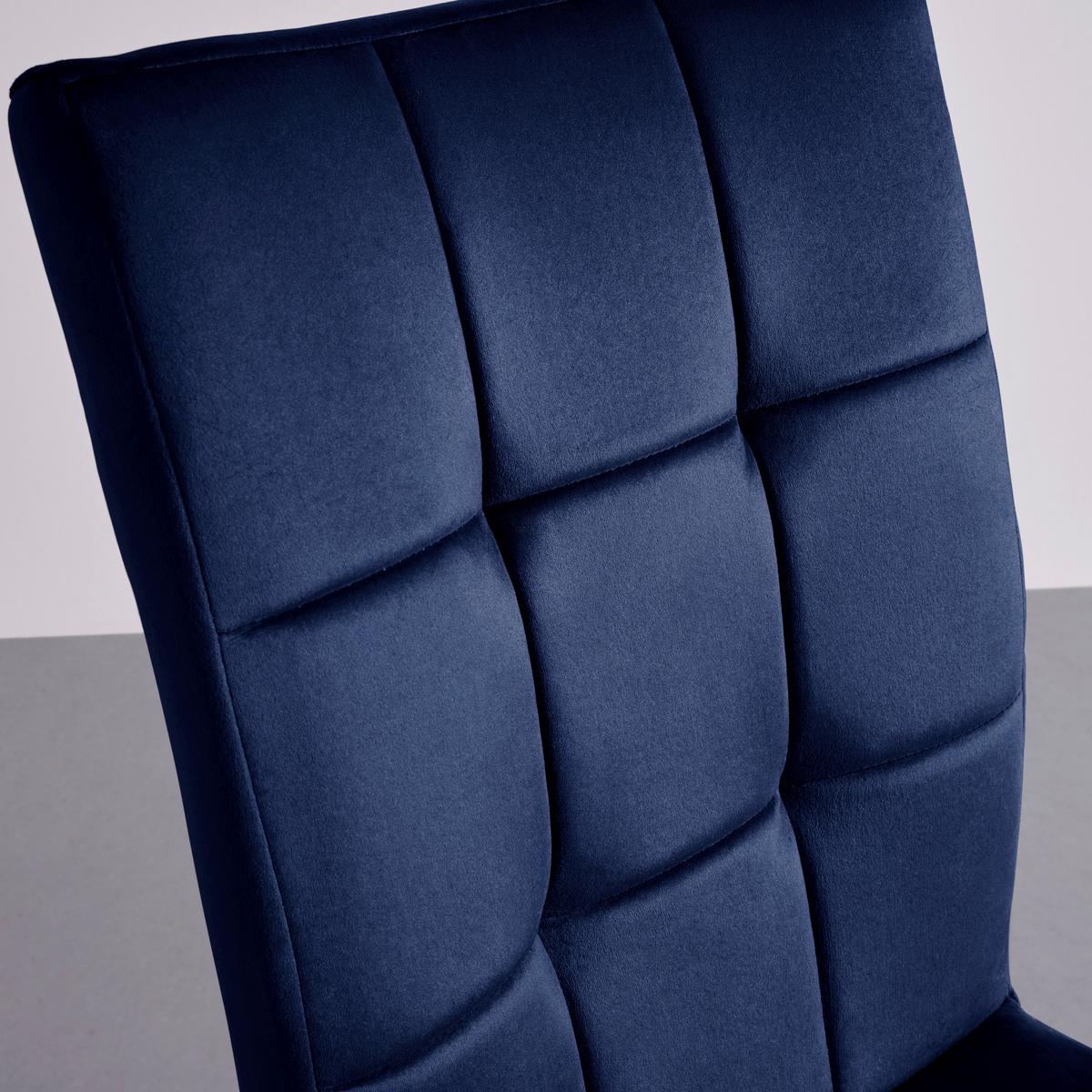 Dvoudílna sada židlí MELA tmavěmodrá - černá/tmavě modrá, Moderní, kov/textil (44/95/60cm) - PBJ