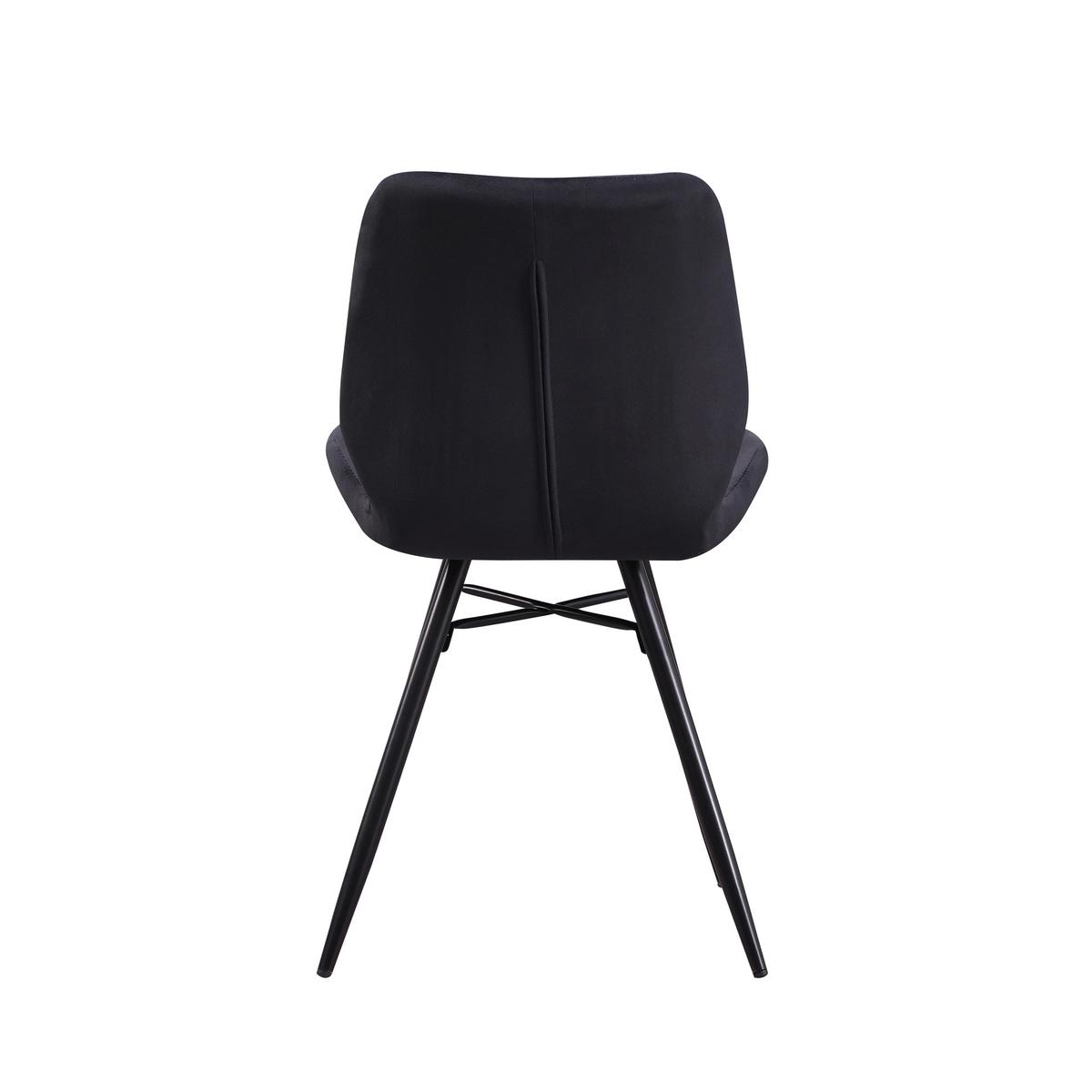 Stuhl-Set Barron Schwarz B: 47 cm - Schwarz, MODERN, Textil/Metall (47/82/55cm) - MID.YOU