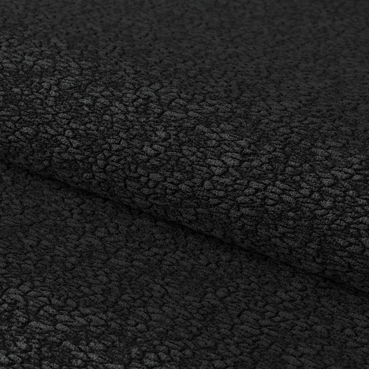 Ecksofa Panda Chenille schwarz, 178x280cm - Dunkelgrün/Schwarz, Trend, Textil (178/280cm)