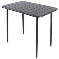 Gartentisch Klappbar Sumila Metall/Kunststoff L 80 cm - Schwarz, MODERN, Kunststoff/Metall (80/55/72cm) - Ambia Garden
