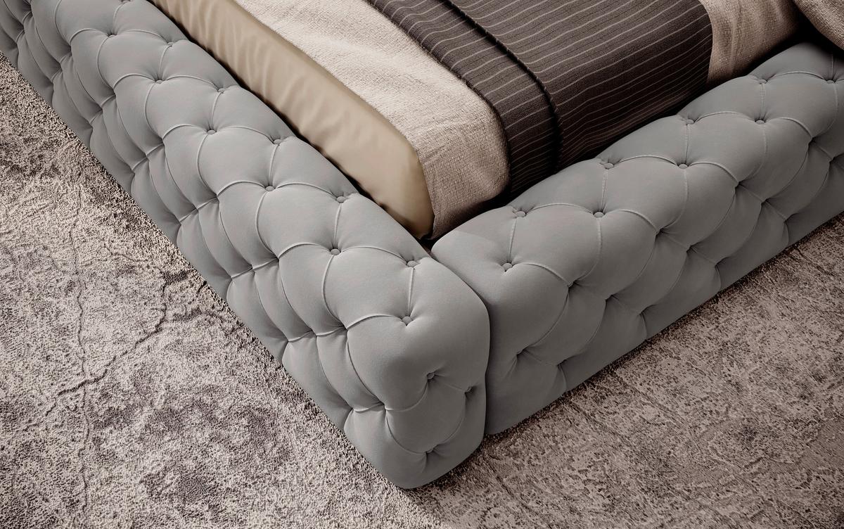 Polsterbett Princce Hellgrau Lf: 180x200cm - Hellgrau/Schwarz, MODERN, Holz/Textil (180/200cm) - MID.YOU