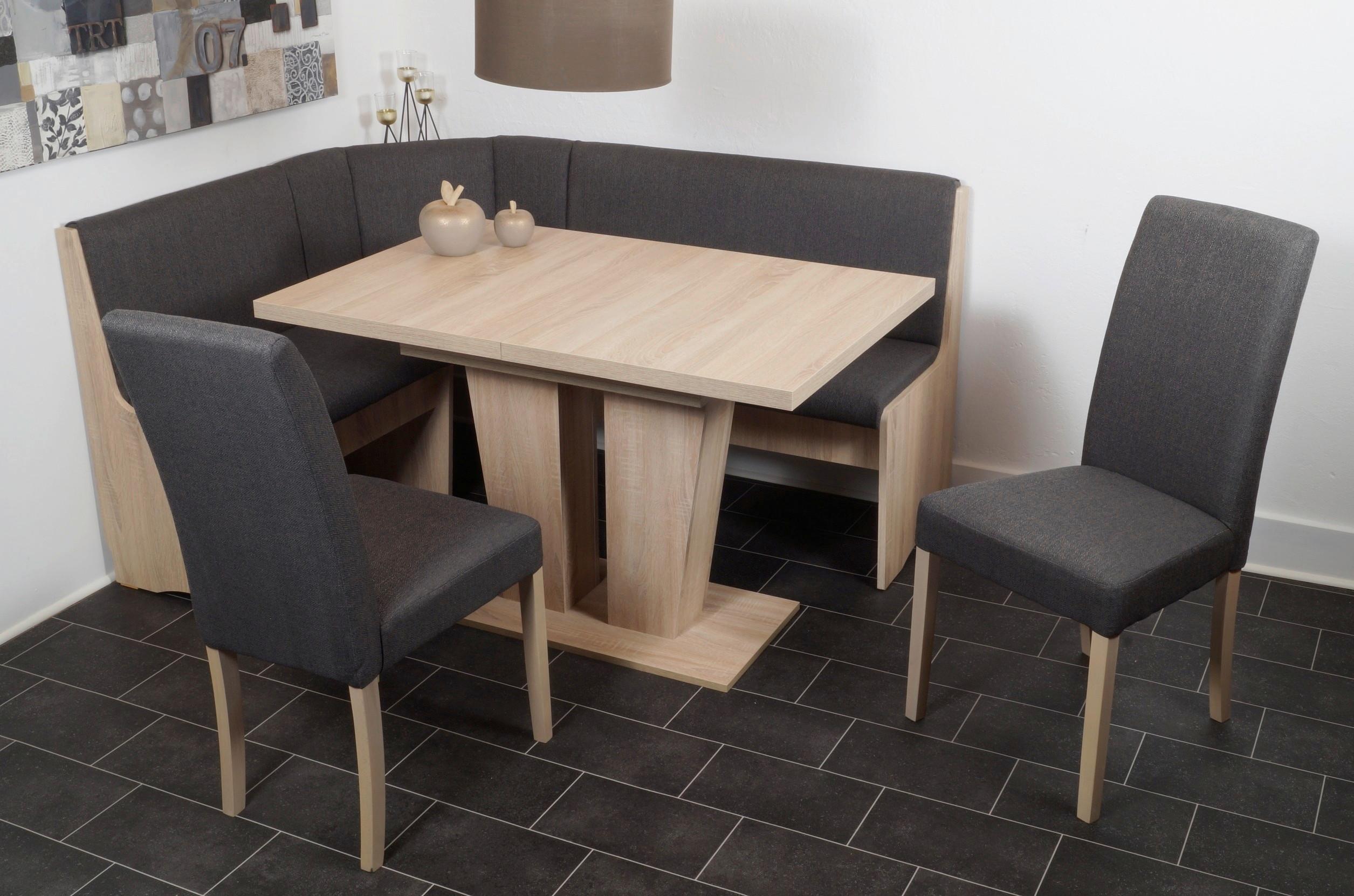 Eckbankgruppe Duisburg Veduso Artemis Anthr./Eiche D.b:165cm - Anthrazit/Sonoma Eiche, KONVENTIONELL, Holz/Holzwerkstoff (165/89/125cm) - MID.YOU