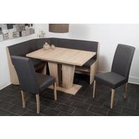 Eckbankgruppe Duisburg Veduso Artemis Anthr./Eiche D.b:165cm - Anthrazit/Sonoma Eiche, KONVENTIONELL, Holz/Holzwerkstoff (165/89/125cm) - MID.YOU