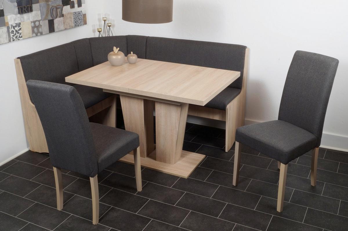 Eckbankgruppe Duisburg Veduso Artemis Anthr./Eiche D.b:165cm - Anthrazit/Sonoma Eiche, KONVENTIONELL, Holz/Holzwerkstoff (165/89/125cm) - MID.YOU