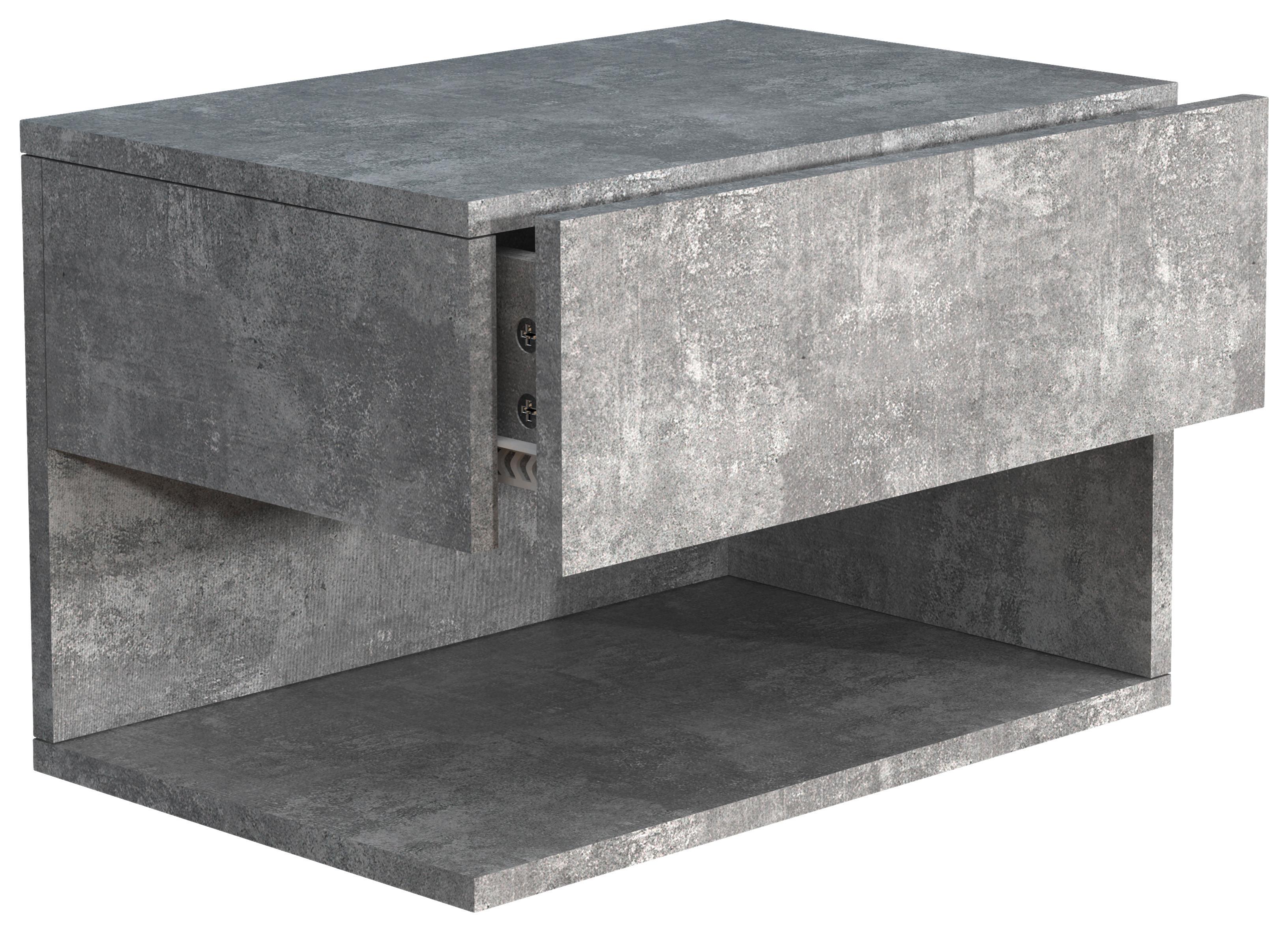 Nachtkästchen Usal Xl B: 45 Cm Grau - Grau, MODERN, Holzwerkstoff (45/30/32cm) - MID.YOU