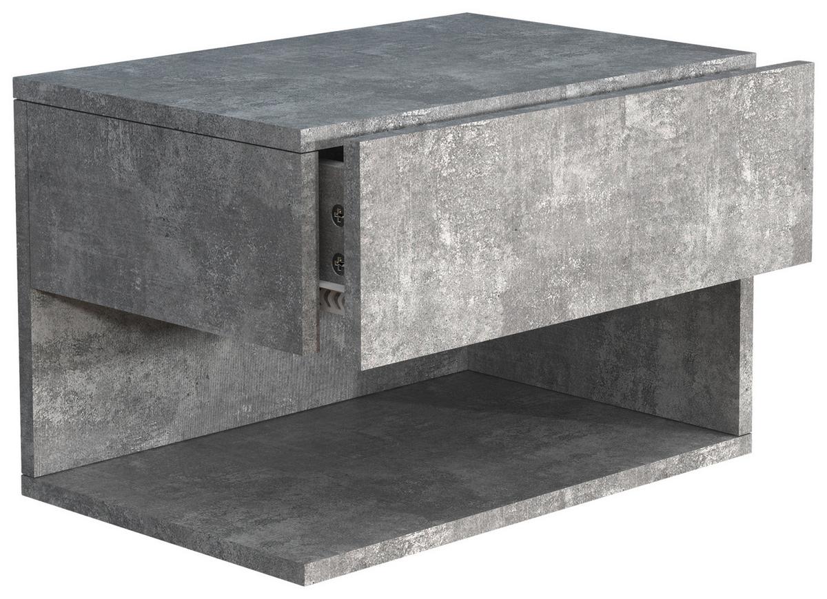 Nachtkästchen USAl XL B: 45 cm Grau - Grau, MODERN, Holzwerkstoff (45/30/32cm) - MID.YOU