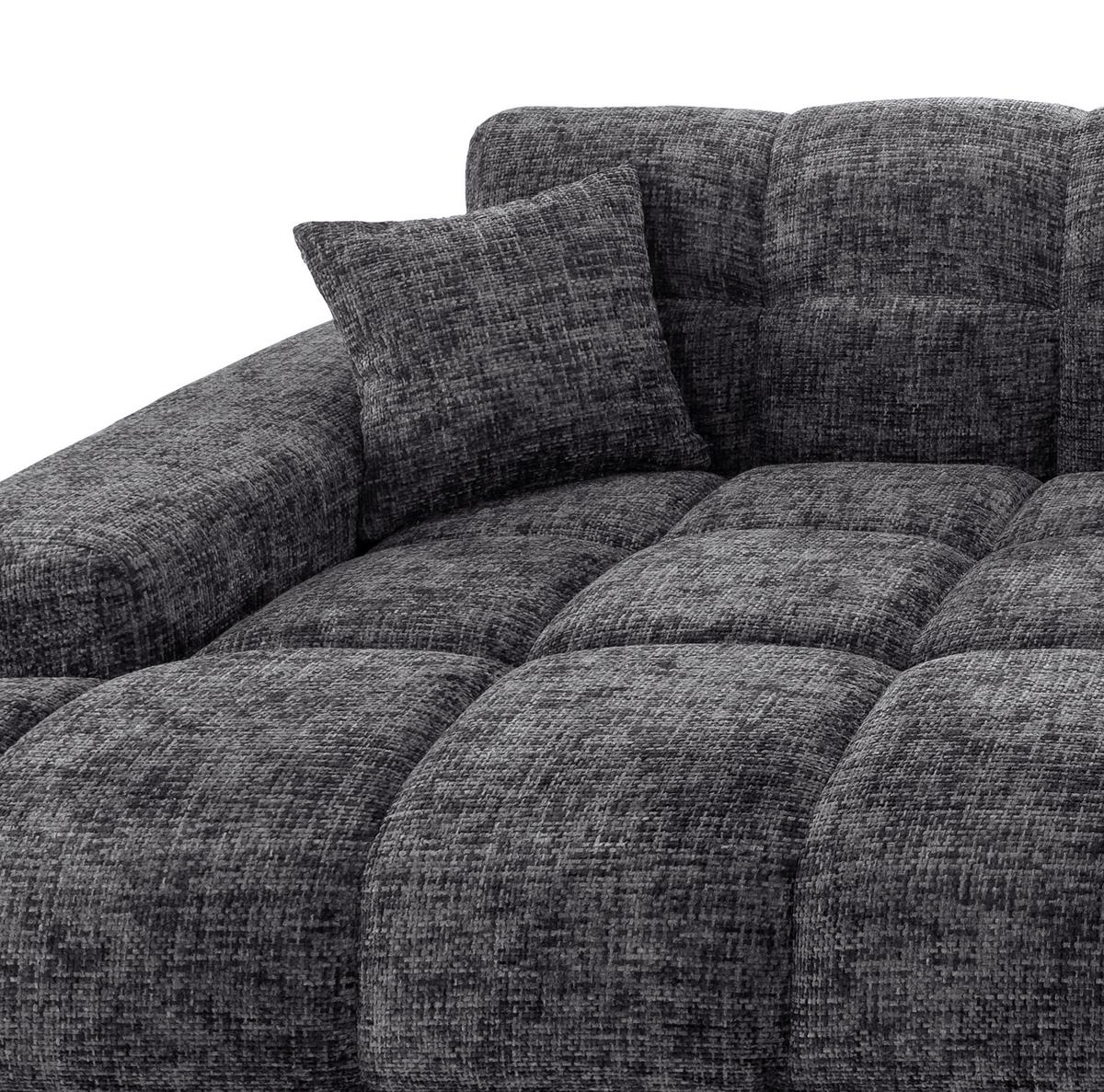 Ecksofa Bosco, Schwarz S: 152x301 cm - Schwarz, MODERN, Textil (152/301cm) - Livetastic