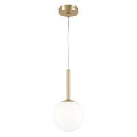 Pendelleuchte Basic Form - Goldfarben/Weiß, Trend, Glas/Metall (15/180cm) - MAYTONI