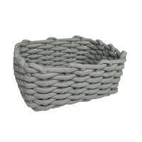 KOŠ LARRY - šalvějově zelená, Konvenční, textil/plast (25/13/19cm) - Mömax