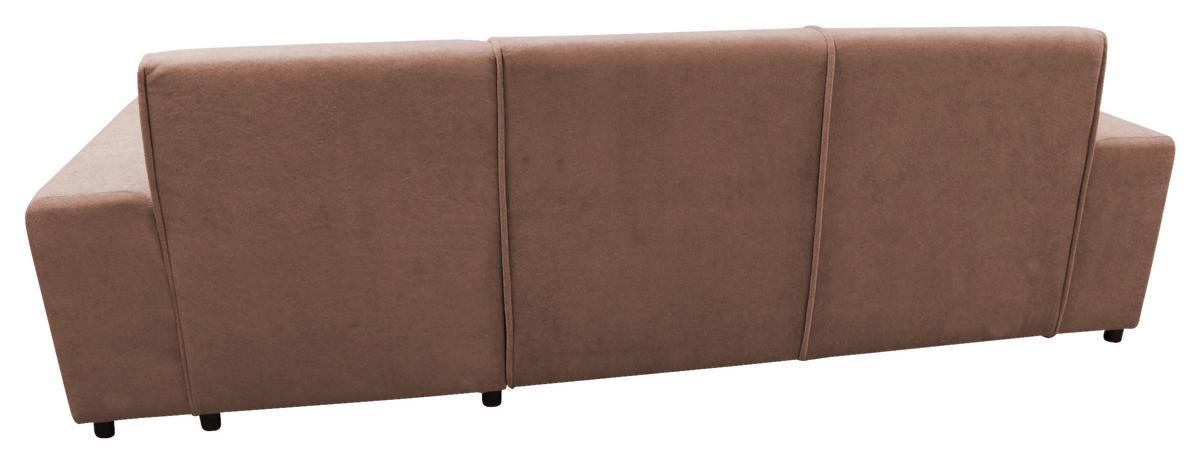 Ecksofa Classic Altrosa 270x175 Cm - Schwarz/Altrosa, Design, Textil (270/175cm) - MID.YOU