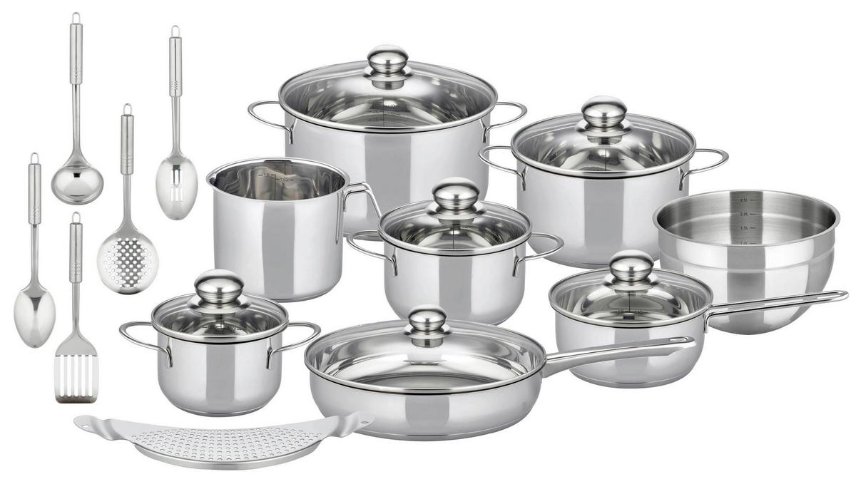 Kochtopfset Prima Tavola 22820 - Edelstahlfarben, Basics, Metall