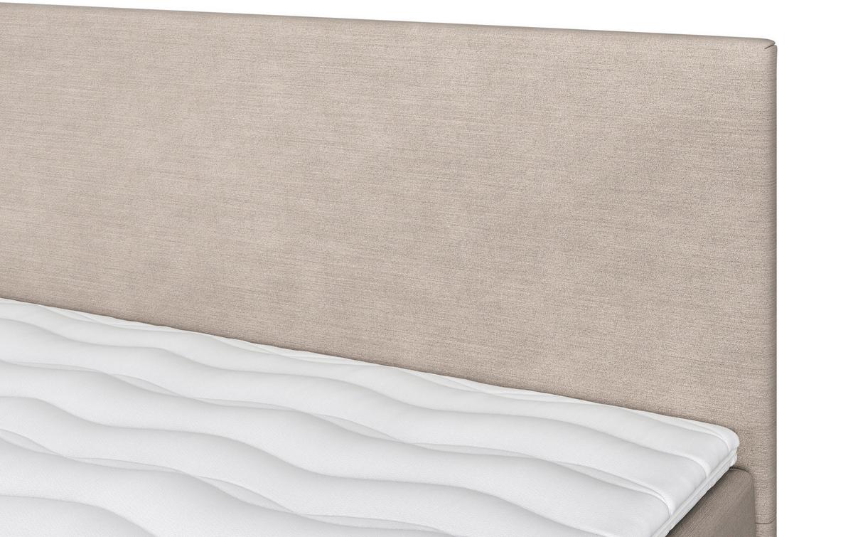 Boxbett mit Topper Andorra 160x200 cm Beige - Beige/Schwarz, MODERN, Holzwerkstoff/Textil (160/200cm) - MID.YOU