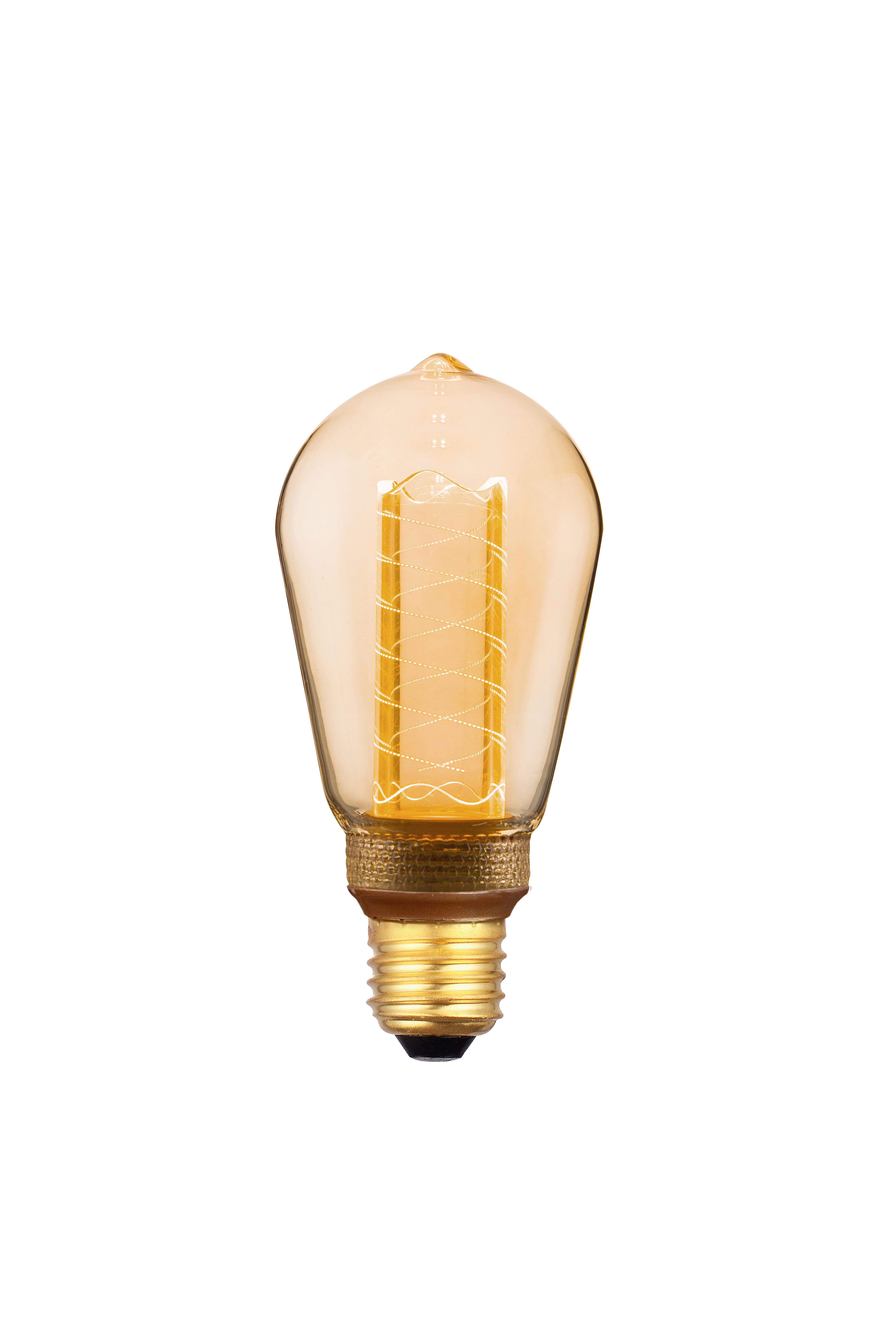 LED žárovka Arcli, E27, 4 Watt - jantarové barvy, Romantický / Rustikální, sklo (6,4/14cm) - Mömax