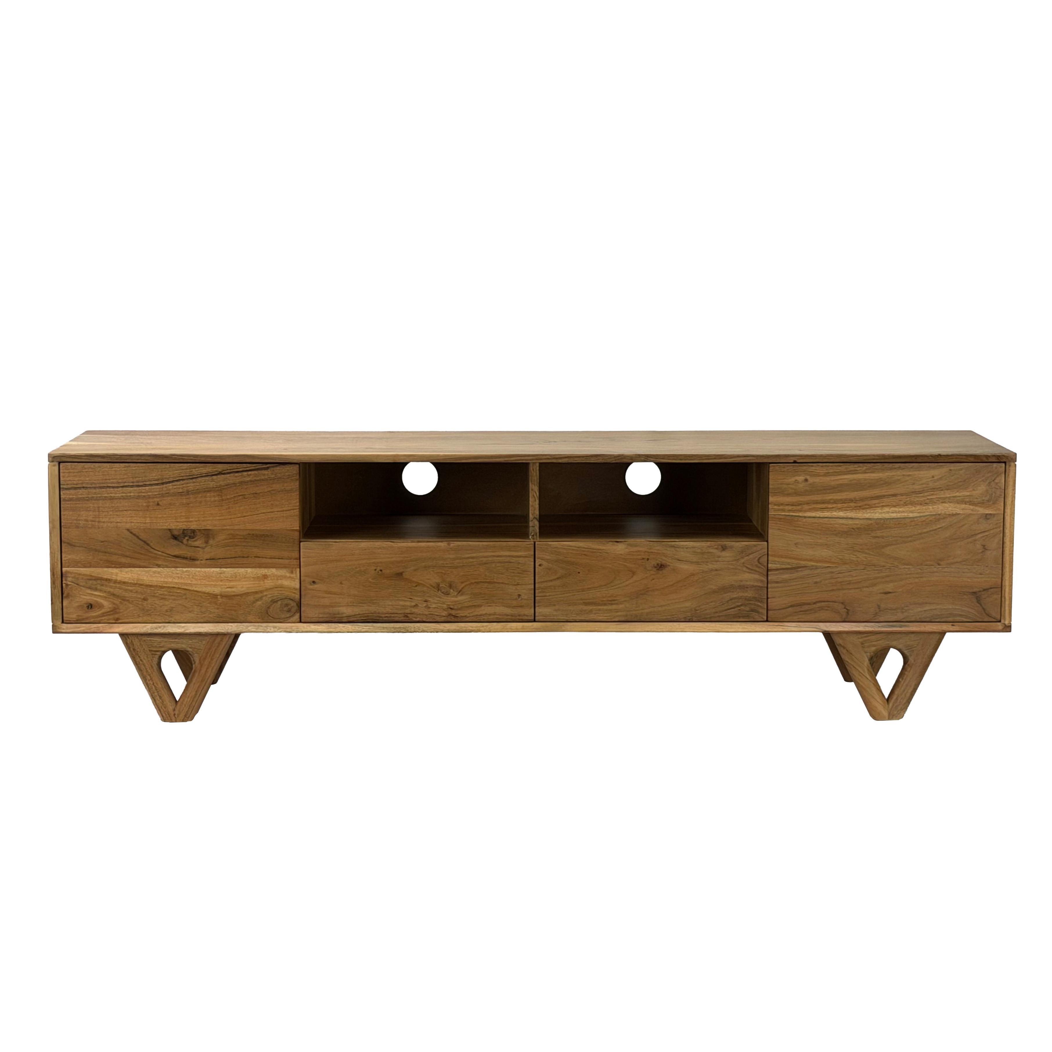 LOWBOARD Akaziefarben L: 160cm - Akaziefarben, Design, Holz (160/40/46cm) - Livetastic