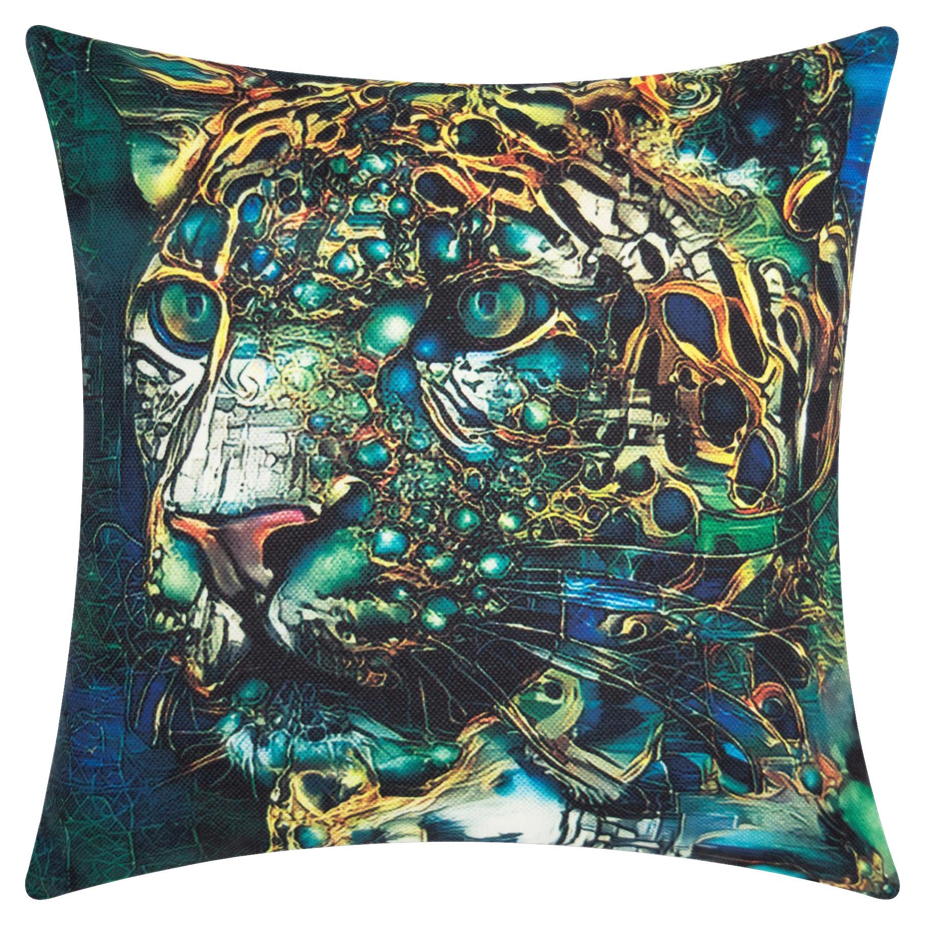 Zierkissen Africa 40x40 Cm Multicolor Mit Zipp - Blau, ROMANTIK / LANDHAUS, Textil (40/40cm) - James Wood