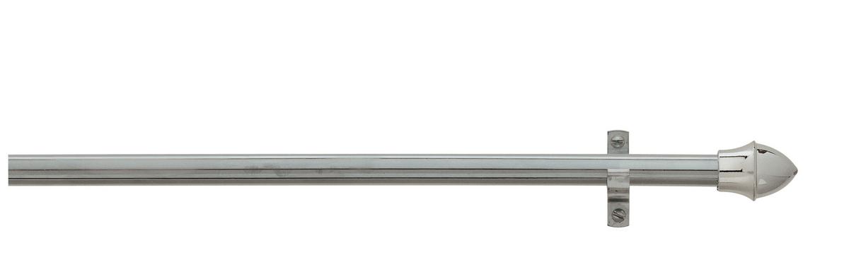 Vitragenstange Chrom L: 75-120 Cm - Chromfarben, KONVENTIONELL, Metall (75cm) - Ondega